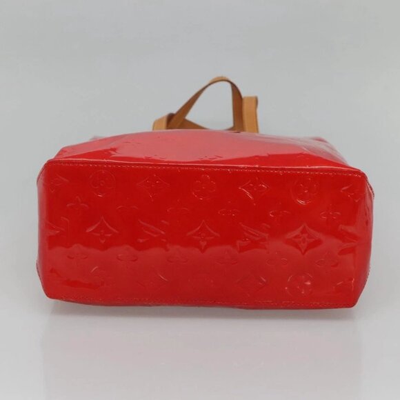 LOUIS VUITTON Monogram Vernis Reade MM Hand Bag Red Rouge - Picture 5 of 16